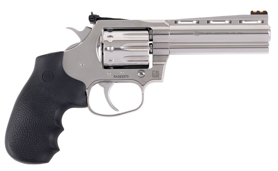 Colt King Cobra Target .22 LR Revolver - 10 Rounds | 4.25" Barrel | Rubber Grips | Stainless/Silver | Adjustable Sights