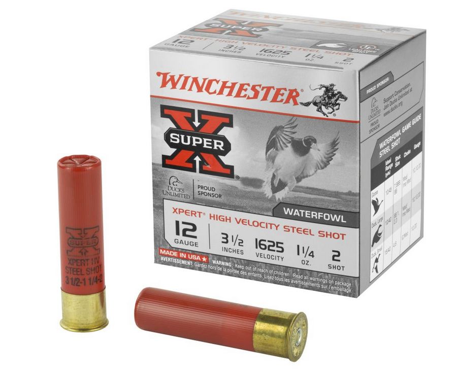 WinchesterSuper X Xpert High Velocity Steel 12 Gauge Ammo 3.50" 1 1/4 oz #2 Shot 25rd box