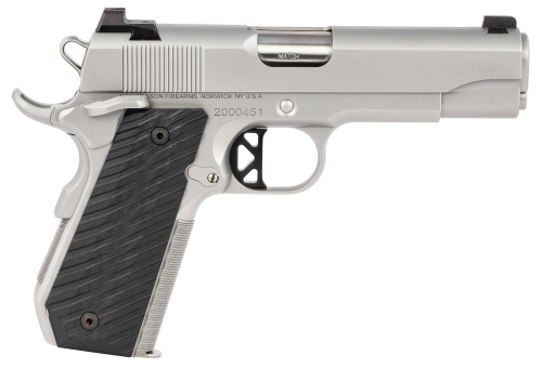 Dan Wesson V-Bob 45 ACP Pistol - 8+1 Rounds | 4.25" Barrel | Polymer Grips | Stainless/Silver | 3-Dot Sights