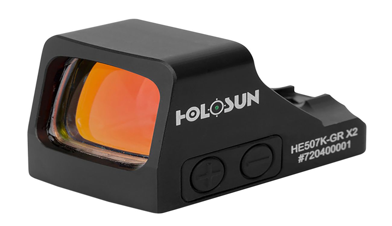 Holosun HE507k X2 1x 2/32 MOA Reflex Sight - CR1632 Battery | Unlimited Eye Relief | 1x Fixed Magnification | 1.60" Length