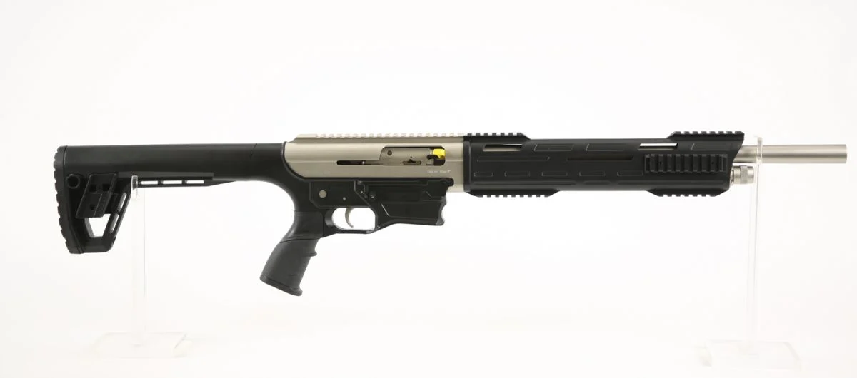Tokarev USA TAR 12ga Marine 18.5" Tsunami Finish 5+1 - 5 Rounds | 18.5" Barrel | 3" Chamber | Synthetic | Stainless/Silver