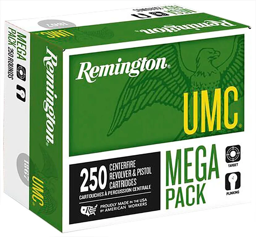 Remington UMC Handgun Ammunition .40 S&W 165 gr FMJ 1150 fps 250/ct - Brass Casing