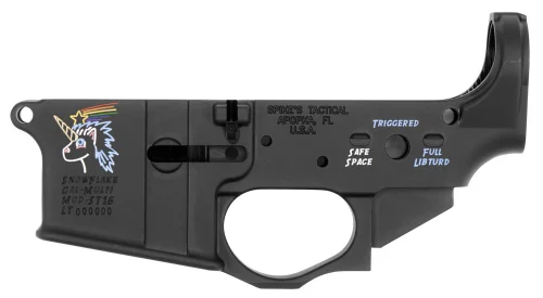 Spike's Tactical Snowflake AR-15 Stripped 223 Remington/5.56 NATO Lower Receiver - Blue/Black