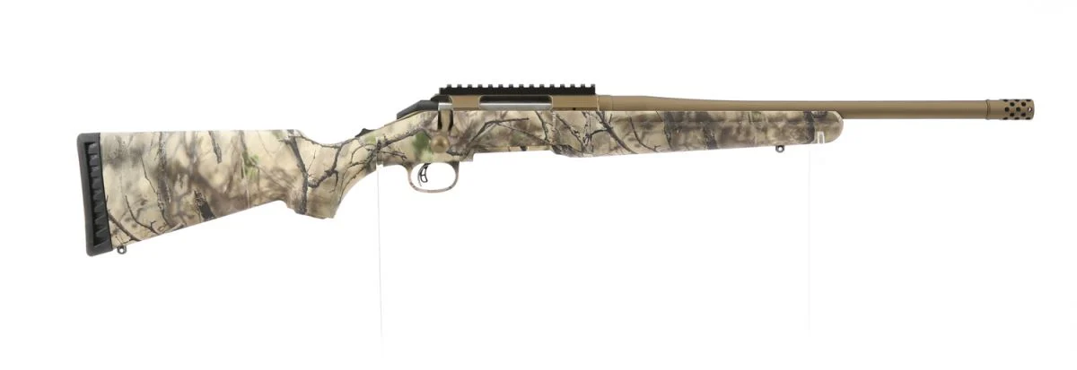 Ruger American 6.5 Creedmoor 16.1" Threaded GoWild Camo - 4+1 Rounds | 16.1" Barrel | Go Wild Camo Stock | Synthetic | FDE/Tan