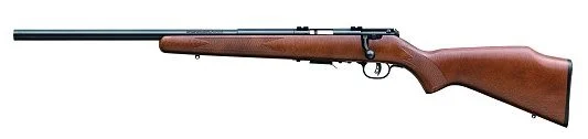 Savage 93R17GLV .17 HMR AT HB Lefthand Wood - 5 Rounds | 21" Barrel | Wood Stock | Blue/Black