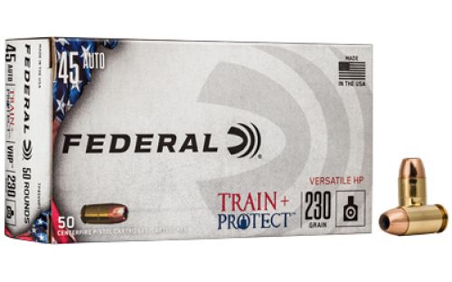 Federal TP45VHP1 Train and Protect 45 Automatic Colt Pistol (ACP) 230 GR Versti - Brass Casing