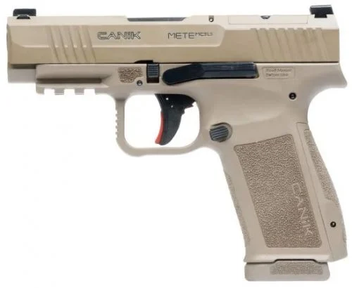 CANIK METE MC9LS 9mm OR Semi Auto Pistol - 17+1 Rounds | 3.5" Barrel | Polymer Grips | FDE/Tan | 3-Dot Sights