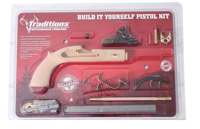 Traditions Trapper Flintlock Pistol Kit HBP 50 CAL.