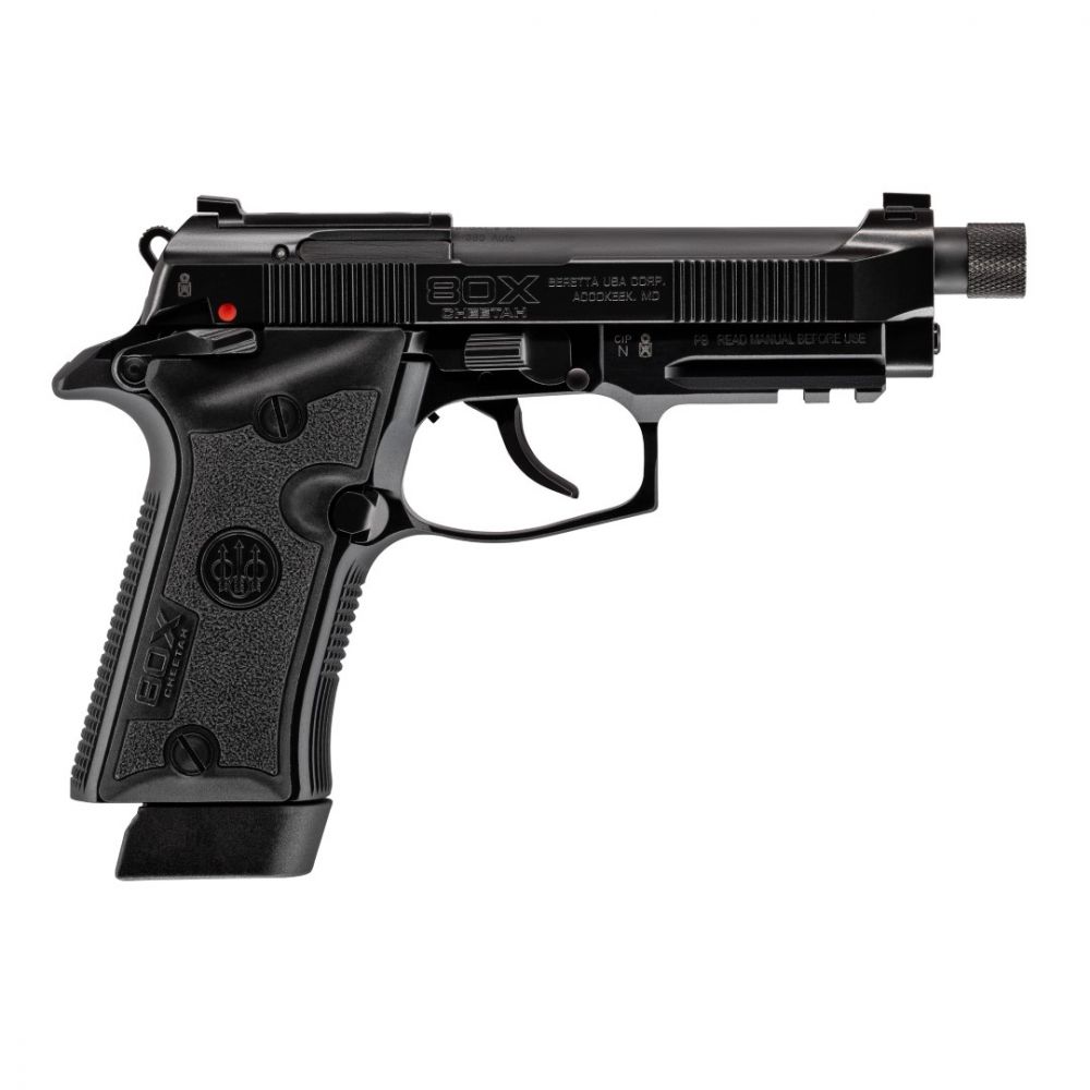 Beretta 80X Cheetah Tactical Urban 380 ACP Semi Auto Pistol - 15 Rounds | 4.4" Barrel | Black | 3-Dot Sights