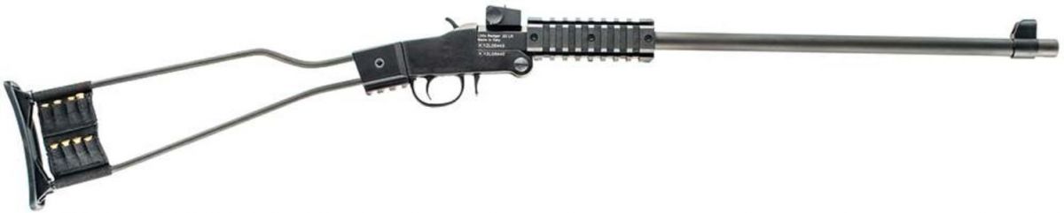 Chiappa Little Badger 22 Long Rifle Single Shot Rifle - 1 Round | 16.5" Barrel | Folding Stock | Synthetic | Blue/Black