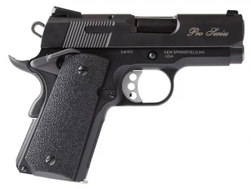 Smith & Wesson 1911 Performance Center Pro Single 9mm 3 8+1 Black - 8 Rounds | 3" Barrel | Polymer Grips | Blue/Black | 3-Dot Sights