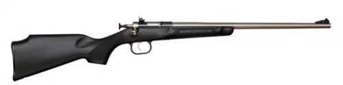 Crickett Black/Stainless Youth 22 Long Rifle Bolt Action Rifle - 1 Round | 16.12" Barrel | Black Stock | Synthetic