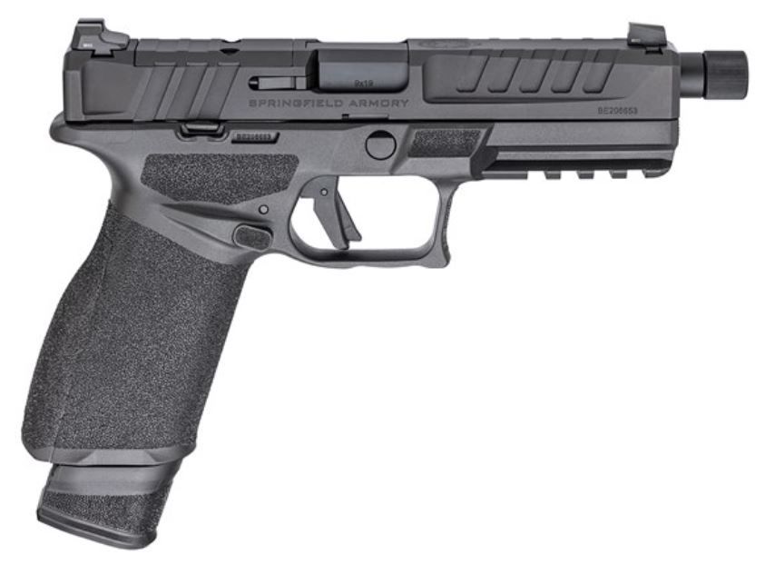 Springfield Armory Echelon Tactical Optics Ready 9mm 5.28" Threaded 17/20+1 - 17 Rounds | 5.2" Barrel | Black | 3-Dot Sights