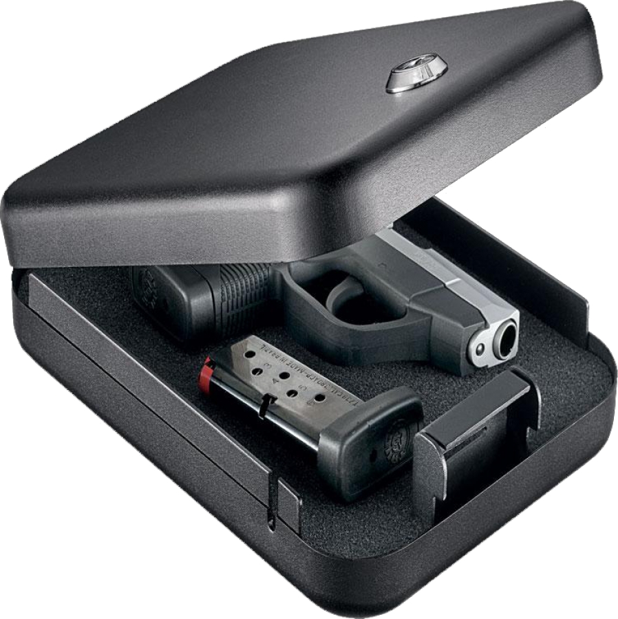 Gunvault Nanovault 200 Nano Pistol Vault - Black Color | Key Entry | Gun Safe Type