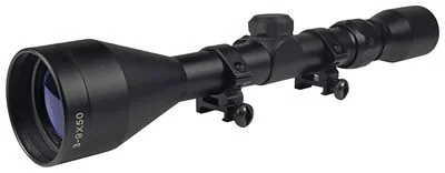 TruGlo Buckline 3-9x 50mm Rifle Scope - 3.23"-3.15" Eye Relief | 41.47-12.67 ft @ 100 yds Field of View | 3-9x Adjustable Magnification | 12.12" Length