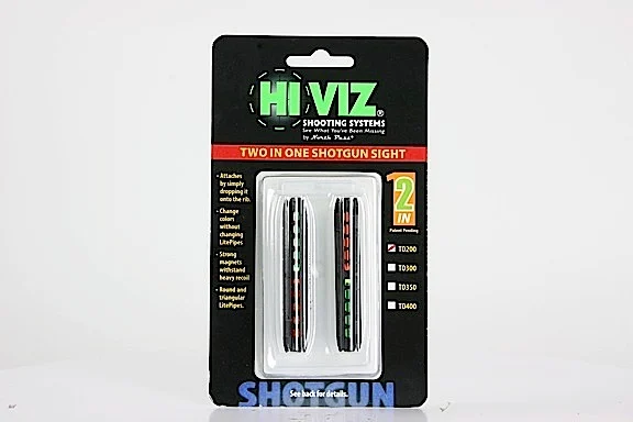 Hi-Viz Two-In-One Magnetic Front Ultra Narrow Green/Orange Fiber Optic Shotgun Sight