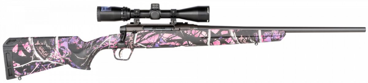 Savage Arms Axis II XP Compact Muddy Girl 6.5mm Creedmoor Bolt Action Rifle - 4+1 Rounds | 20" Barrel | Muddy Girl Stock | Synthetic | Blue/Black