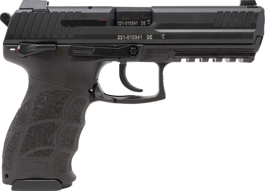 H&K P30L V3 Semi Auto Pistol, .40 S&W, 4.45" Barrel, Black, 10 Rounds - 10+1 Rounds | 4.45" Barrel | Polymer Grips | Blue/Black