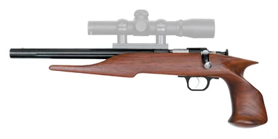 Chipmunk Hunter 22 Long Rifle Pistol - 1 Round | 10.5" Barrel | Wood Grips | Blue/Black