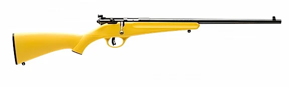 Savage Arms Rascal Youth Yellow 22 Long Rifle Bolt Action Rifle - 1 Round | 16.13" Barrel | Fixed Stock | Synthetic