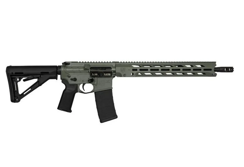 Diamondback Obsidian Series DB15 5.56 NATO Semi Auto Rifle - 30+1 Rounds | 16" Barrel | Magpul CTR Black Stock | Green
