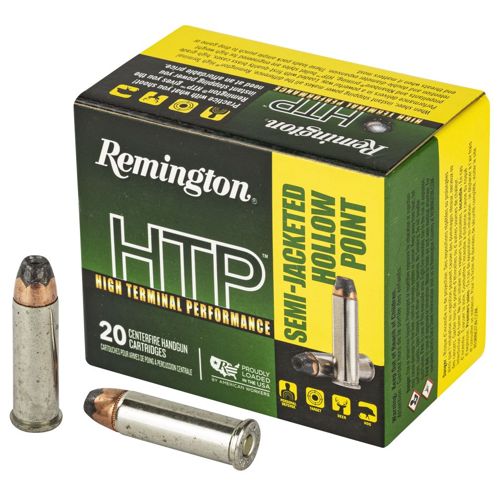 RemingtonHTP .38 Spl 110grSemi Jacketed Hollow Point20rd box - Brass Casing