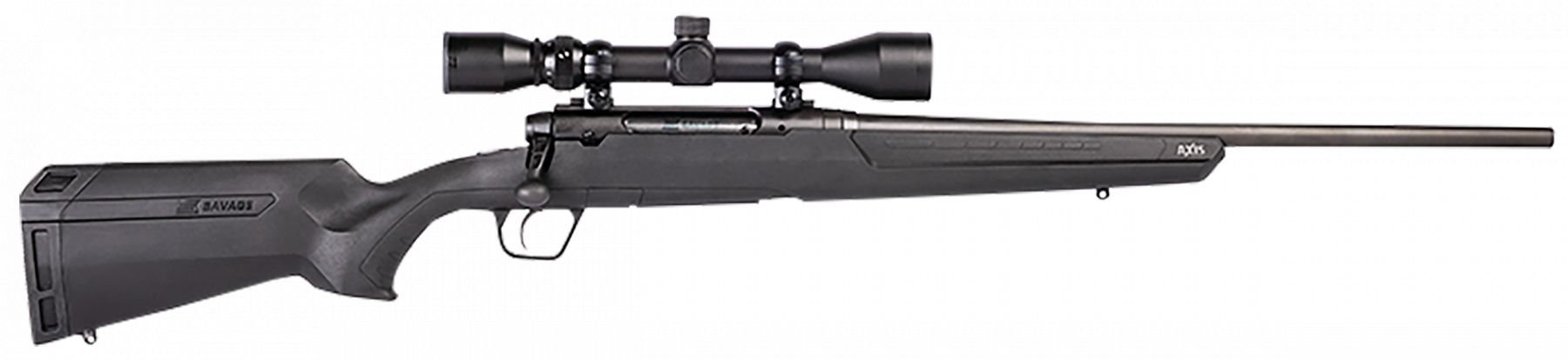 Savage Axis XP 308 Win 20" 4RD Black 3-9x40 - 4+1 Rounds | 20" Barrel | Black Stock | Synthetic | Blue/Black