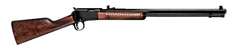 Henry Pump 22 Mag Octagon Barrel Walnut Stock - 12+1 Rounds | 20.5" Barrel | Wood Stock | Blue/Black