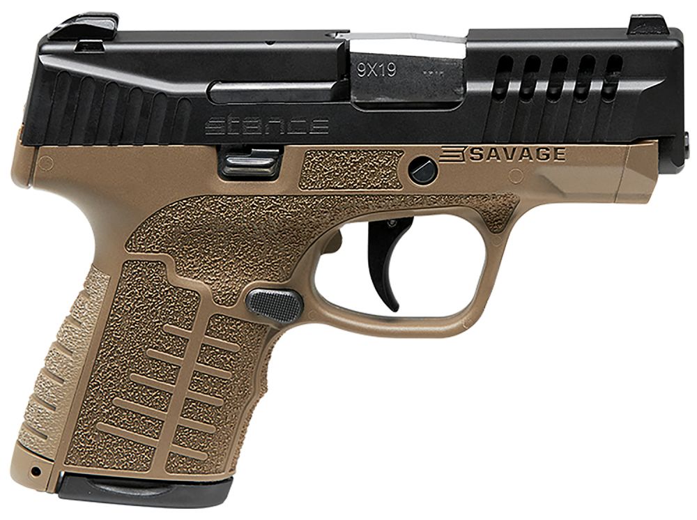 Savage Arms Stance with TruGlo Night Sights Flat Dark Earth 10 Rounds 9mm Pistol - 10+1 Rounds