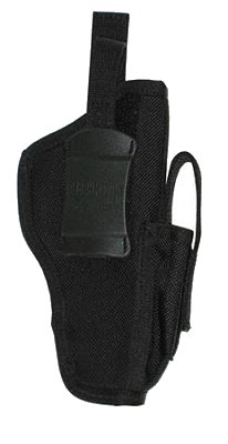BlackHawk Ambidextrous Holster w/Mag Pouch For 4.5" -5" Barr - Black Color | 4.5"-5" Barrel Large Auto Gun Mod | Nylon Material | Textured Model | Holster/Mag Pouch Combo Type