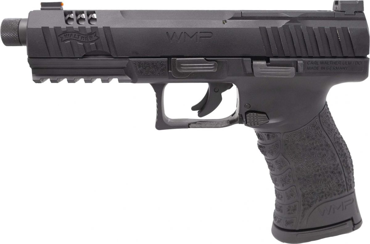 Walther Arms WMP SD Optic Ready .22 WMR Semi Auto Pistol - 15+1 Rounds | 4.5" Barrel | Polymer Grips | Blue/Black | 3-Dot Sights