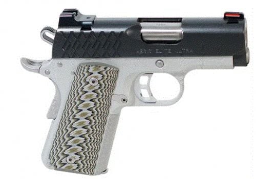Kimber Aegis Elite Ultra 45 ACP Semi Auto Pistol - 7 Rounds | 3" Barrel | Composite Grips | Stainless/Silver | Night Sights