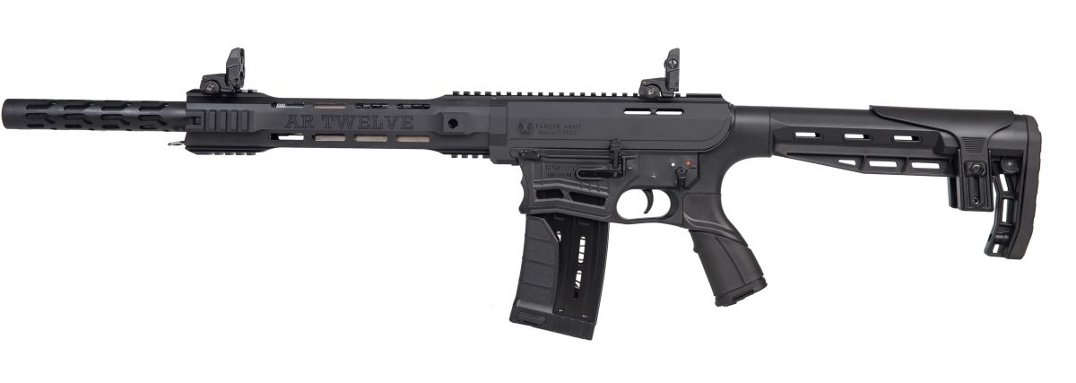 Panzer Arms AR-12 G4 12ga AR Style Shotgun - 5+1 Rounds | 20" Barrel | Blue/Black