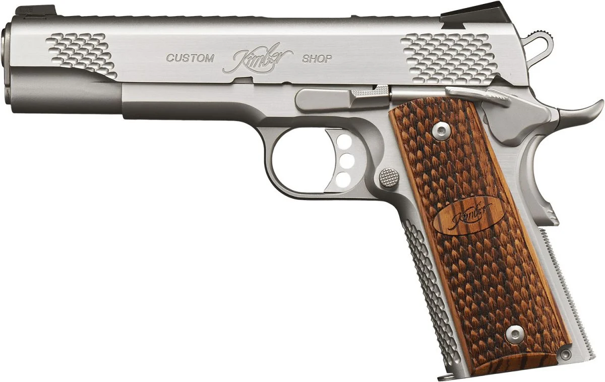 Kimber Stainless Raptor 10mm - 8+1 Rounds | 5" Barrel | Wood Grips | Stainless/Silver | Night Sights