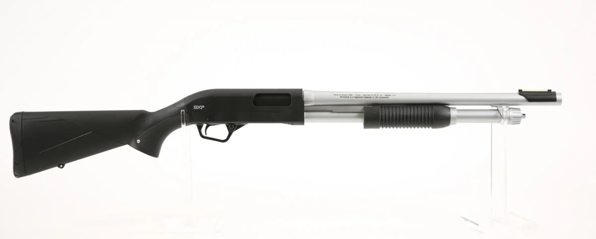 Winchester SXP Marine Defender 18" 12 Gauge Shotgun - 5+1 Rounds | 18" Barrel | 3" Chamber | Fixed Stock | Synthetic | Stainless/Silver