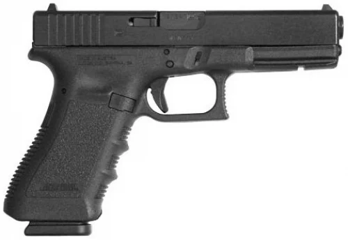 Glock G17 Gen3 9mm Pistol - 17+1 Rounds | 4.48" Barrel | Polymer Grips | Blue/Black | Glock Fixed Rear Sights