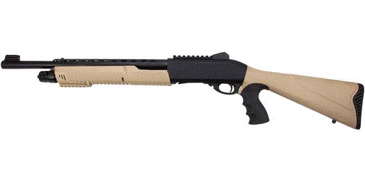Charles Daly 301 18.5" 12 Gauge Shotgun - 5+1 Rounds | 18.5" Barrel | Flat Dark Earth Stock | Synthetic | Blue/Black