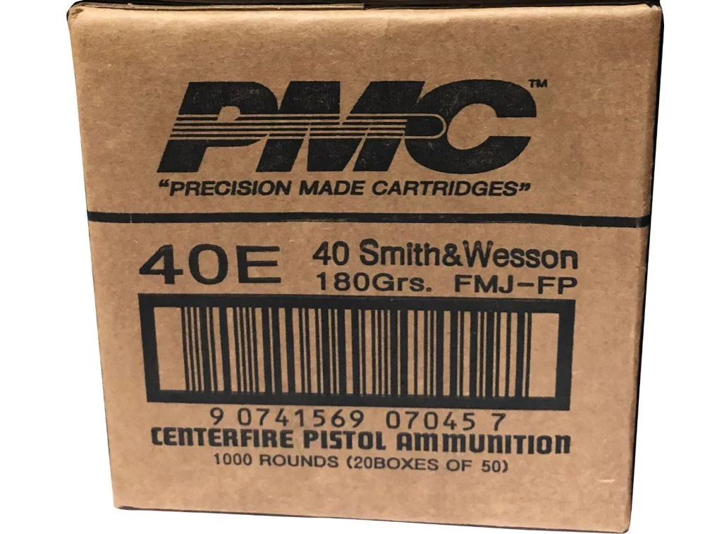 PMC .40 S&W Handgun Ammo - 180 Grain | FMJ-FP | 1000rd Case