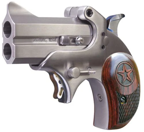 Bond Arms Mini Original 45 Long Colt Derringer - 2 Rounds | 2.5" Barrel | Wood Grips | Stainless/Silver