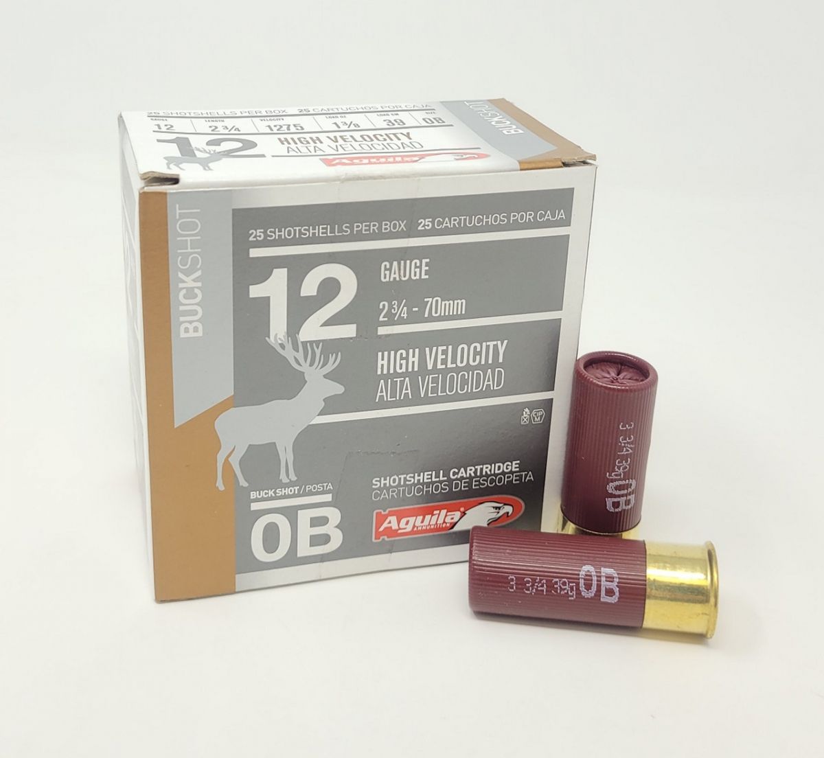Aguila 12 Gauge Ammunition 2-3/4" 1-3/8oz # 0- Buckshot 25rd box