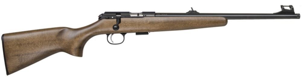 CZ 457 Scout 22 Long Rifle Bolt Action Rifle - 5+1 Rounds | 16.5" Barrel | Beechwood Stock | Synthetic | Blue/Black