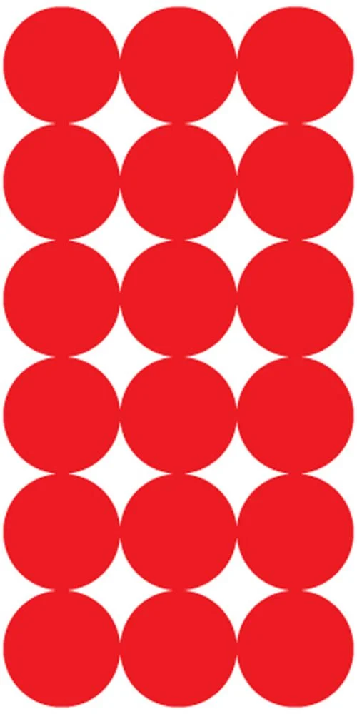 Pro-Shot SplatterShot Repair Pasters 1" Self-Adhesive Red 432 Per Sheet