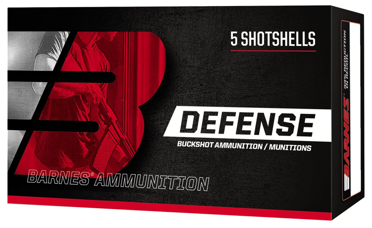 Barnes Defense Buckshot Shotshells 12ga 2-3/4" 9 plts 1325 FPS #00 5/ct