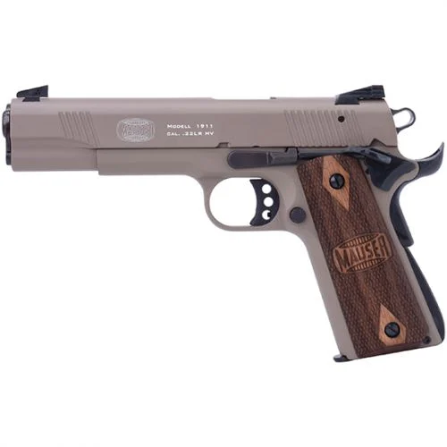 BLG MAUSER 1911 US TAN WALNUT MAUSER LOGO GRIPS - 10+1 Rounds