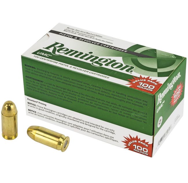 Remington UMC45ACP 230 Grain Metal Case100rd Value Pack - Brass Casing