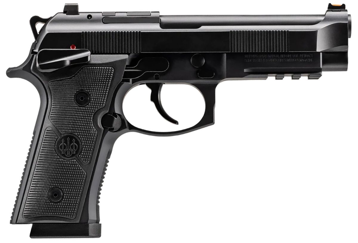Beretta 92GTS 9mm Optic Ready Pistol 18+1 - 18+1 Rounds | 4.7" Barrel | Blue/Black | Fiber Optic Sights
