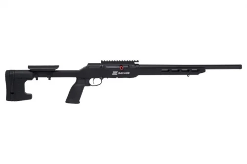 Savage Arms A22 Precision 22 Long Rifle Semi Auto Rifle - 10+1 Rounds | 18" Barrel | MDT Billet Aluminum Chassis Stock | Aluminum Chassis | Blue/Black