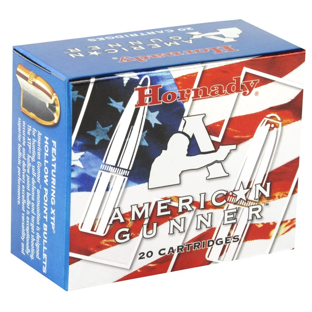 Hornady American Gunner 45ACP 185gr Hornady XTP Hollow Point 20 Per Box/10 Case - Brass Casing
