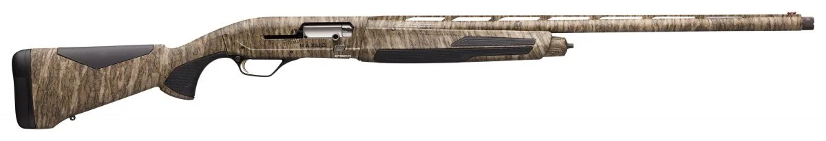 Browning Maxus II Wicked Wing Shotgun 12 Gauge, 3 1/2" Chamber, 28" Barrel, Mossy Oak Bottomland, 4 Rounds - 4+1 Rounds | 28" Barrel | 3.5" Chamber | Mossy Oak Bottomlands Stock | Synthetic | Mossy Oak
