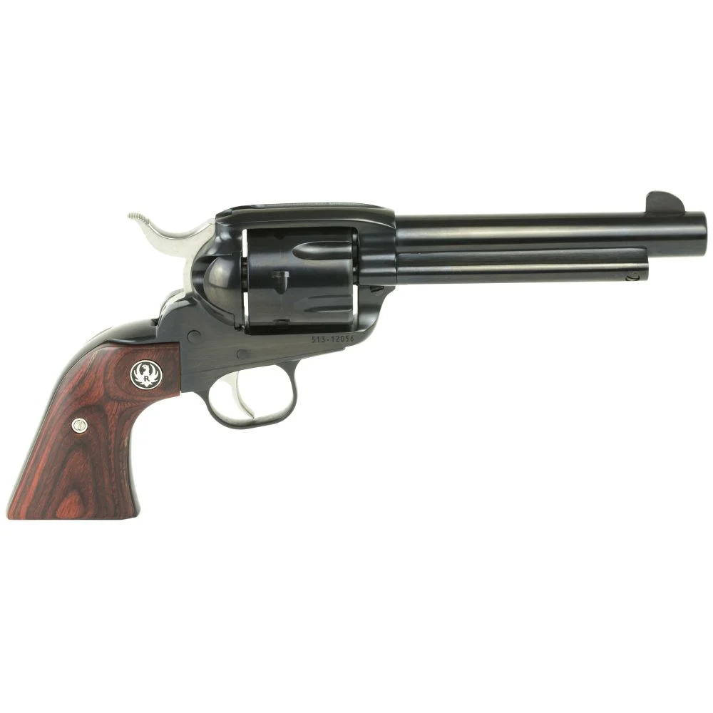 Ruger Vaquero 45 Long Colt Revolver - 6 Rounds | 5.5" Barrel | Wood Grips | Blue/Black